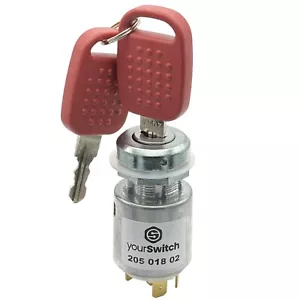 205 018 02 Interruptor de encendido 12V con juego de llaves 41607 para Deutz 0.015.0485.4 - Imagen 1 de 4
