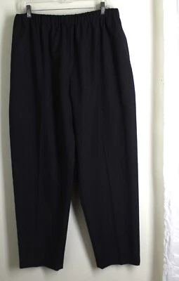 Calça Eskandar tamanho 3 30,5 pol. marrom carvão listra bonita flanela lã cashmere - Imagem 1 de 4