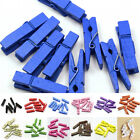 20 -100 Mini Wooden Craft Pegs / Photo Clips, 35mm choose colour .T2 MB ❤KT