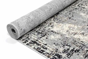 Tadley Grey Beige Abstract Transitional Rug Runner 80x300cm **FREE DELIVERY** - Picture 1 of 4