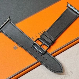 Apple Watch Hermès Simple Tour Leather Band 46,45,44mm Open Box - Photo 1 sur 9