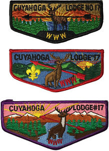 Cuyahoga Lodge 17 Greater Cleveland Council OH Lot of 3 Flap (YX987)