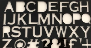 Cake Embossers Alphabet Stamps Upper and Lower Case Letters Numbers "Medieval" - Picture 1 of 2