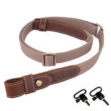 Padded Leather Webbing Rifle Shoulder Sling Strap with 1" Gun Mounted Swivels