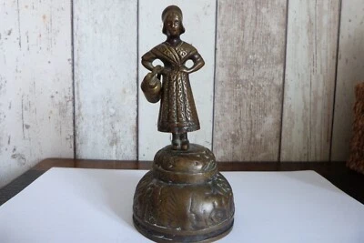 ancienne clochette cloche sonnette de table en bronze XIX siècle - Photo 1/4