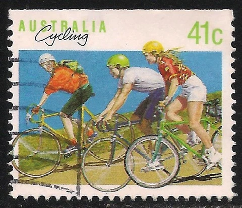 Australia #1109B (A400) VF USED - 1989 41c Cycling Cover