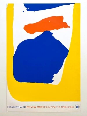 PÓSTER EXPRESIONISTA ABSTRACTO SERIGRAFÍA 1977 MCM HELEN FRANKENTHALER RARO Foto 1 de 4