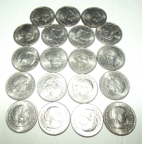 1979 D Susan B Anthony Dollars 23 coins Uncirculated Cover