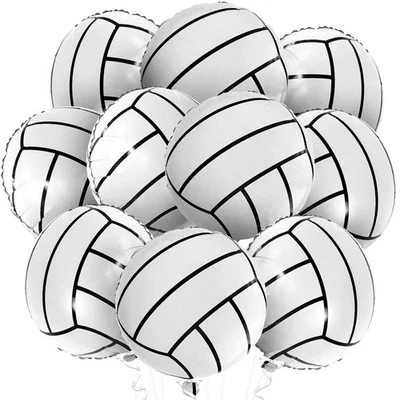 , Volleyball Balloons -18 Inch, Pack of 10 | Sports Balloons For Senior Night... - Изображение 1 из 4