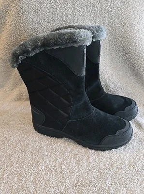 Columbia Ice Maiden II Women’s Size 12 Black Waterproof Winter Faux Fur Boots - Image 1 of 4
