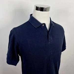 Banana Republic Large Vintage Safari Outfitters Polo Shirt Navy Cotton Pique - Picture 1 of 4