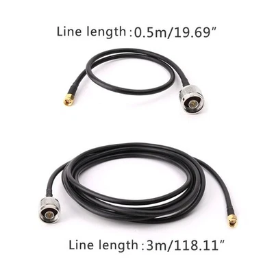N Male To RP-SMA Male RG58 Pigtail Cable RF Coaxial Assembly Cables - Image 1 of 4