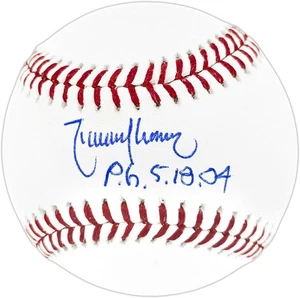 RANDY JOHNSON AUTOGRAPHED MLB BASEBALL DIAMONDBACKS PG 5.18.04 BECKETT 252422 - Picture 1 of 4