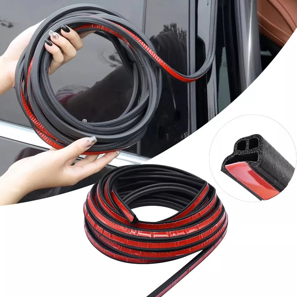 Tira de sellado de goma negra para puerta de auto Chevy 32,8 pies/10 m Foto 1 de 4