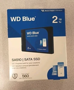 Disque SSD interne WD Blue 2 To Sa510 SATA "SCELLÉ EN USINE" neuf - Photo 1/2