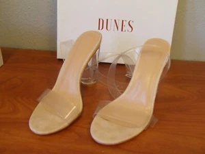Sandalia de tacón Dunes Nellie Lucite para mujer talla 8 transparente 751509 - Imagen 1 de 11
