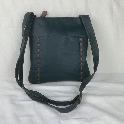 Green Leather Cross Body Bag Handbag Shoulder Bag Purse - Image 1 of 4