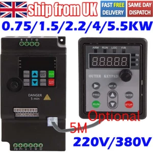 220V 380V 1.5KW 2.2KW 4KW 5.5KW Variable Frequency Drive Inverter Converter VFD - Picture 1 of 29