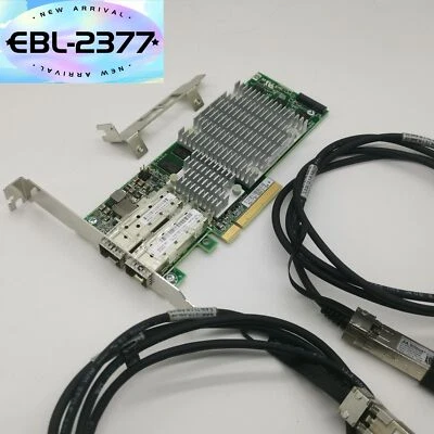HP NC522SFP Dual Port 8lane PCI-e 10GbE 468349-001 Server Adapter W / 2*1M Cable - Image 1 of 4