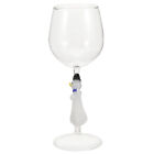  Christmas Snowman Stem Wine Glass 300ml Xmas Party Wedding Drinkware-DI