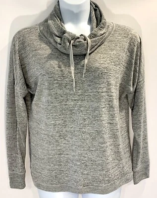 Gerry Marled Gray Drawstring Cowl Neck Long Sleeve Pullover Knit Top Sz: XL - Image 1 of 4