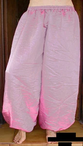 Harem Pants Belly Dance Burgundy Pink w/ Bright Pink Glow - Picture 1 of 1