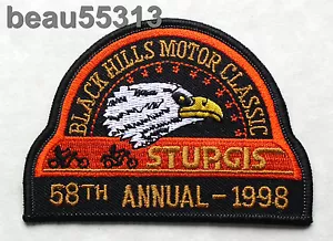 ⭐"OFFICIAL" STURGIS CHAMBER SOUTH DAKOTA 58th 1998 HARLEY RALLY VEST PATCH - Picture 1 of 1