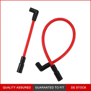 Juego de cables de encendido 10,4 mm, 10 mm, para Harley Davidson Dyna FXD Softail, rojo, 2 piezas - Imagen 1 de 7