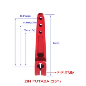 Servobrazo bocina de alta resistencia de 2 pulgadas 2" de aluminio para 25T FUTABA Servo M3 - Imagen 1 de 11