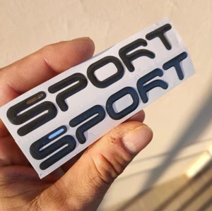 Coppia adesivi resinati 3D logo fiat 500 sport - Foto 1 di 8