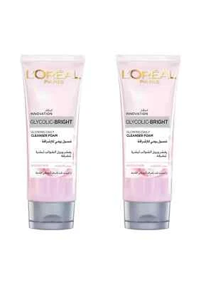L’Oréal Paris Glycolic Bright Glowing Daily Cleanser Foam 100ML x 2 free shippi — 第 1/4 张图片