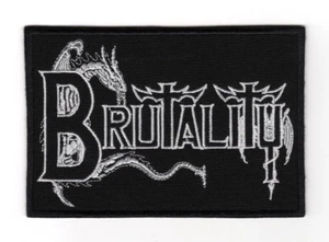 Brutality Embroidered Sew-on Patch | American Death Metal Doom Music Band Logo - Picture 1 of 1