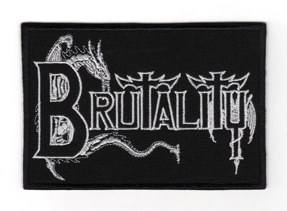 Brutality Embroidered Sew-on Patch | American Death Metal Doom Music Band Logo - Image 1 of 1
