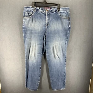 Jeans donna Gloria Vanderbilt Amanda taglia 18W blu elasticizzato sbiadito - Foto 1 di 11