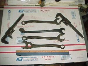 Antique Ford Model T, A Script Monkey Wrenches + Open & Box End Toolkit Tools