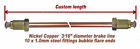 3 16 Ni Copper Freno Linea Custom Lunghezza Stainless10mmx10 Fittings Bubble