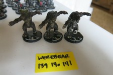 MAGE KNIGHT REBELLION 139 140 141 WEREBEAR SET / LOT OF 3 PIECES