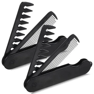 2PCS Curly Hair Brush Wide Tooth Comb Foldable Pocket Comb Mini Dandruff Comb... - Picture 1 of 9
