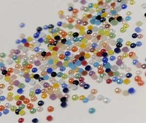Hotfix Ceramic Stones FARBMIX 3mm Bunt Strass Halbperlen Hochzeit - Picture 1 of 3