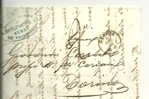 ITALIA 1859 GENOVA A TORINO CARTA 70(Z868) - Imagen 1 de 1