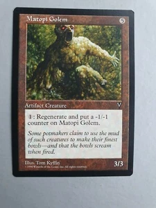 Matopi Golem, MTG Visions (1997), Uncommon Artifact NM - Picture 1 of 2