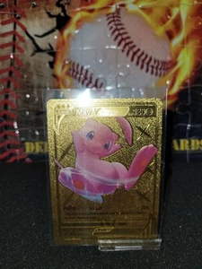 Pokémon TCG Mew V Pokemon Gold Foil Fan Art Pokemon Card - Picture 1 of 2