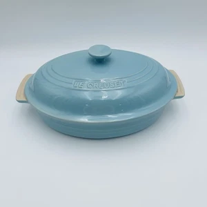 Le Creuset Casserole Classic 18-13 Oval Dish w/Lid Sky Blue - Picture 1 of 9