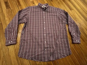 Duluth Trading Wrinkle Fighter Men's XL Tall Blue/Burgundy/Gray/Black - Picture 1 of 12