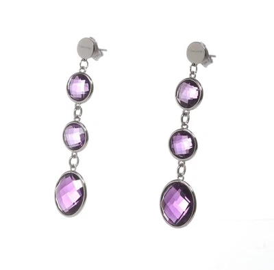 Nomination Orecchini Op-Silver In Acciaio, Argento 925 E Pietre (3 Pt) Ametista - Immagine 1 di 4