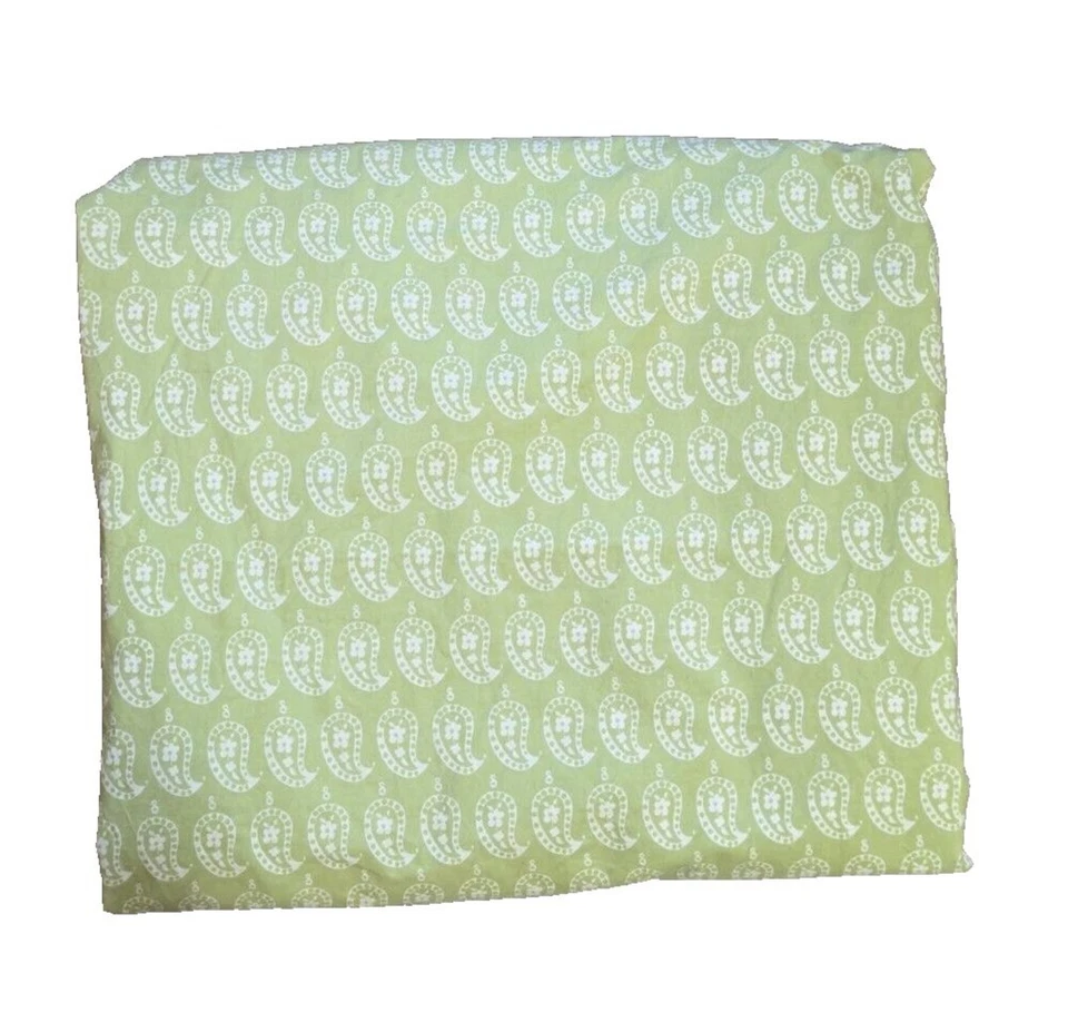 Edredón doble Pottery Barn Kids verde lima paisley 2 fundas 100 % algodón casa de campo Foto 1 de 4