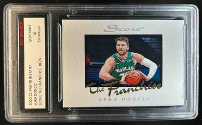 2020-21 Panini Instant NBA Score The Franchise Luka Doncic #F24 1st Graded 10 - Image 1 of 2