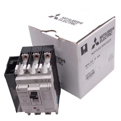 Disyuntor Mitsubishi NF63-SVF 3P 50A AX-1LS SLT con interruptor auxiliar, 3 polos 50A Foto 1 de 4