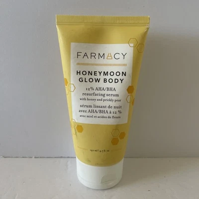 *NUEVO* FARMACY Luna de Miel Brillo Cuerpo 12% AHA/BHA Suero Rejuvenecedor 140 ml/4,7 fl oz Foto 1 de 3