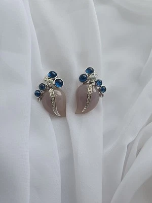 Kenneth Jay Lane KJL Tesoros de la Duquesa Flor Clip En Pendientes De Colección Foto 1 de 4